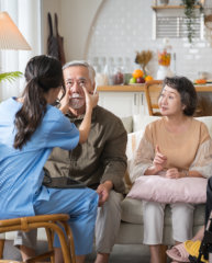 Caregiver providing companionship